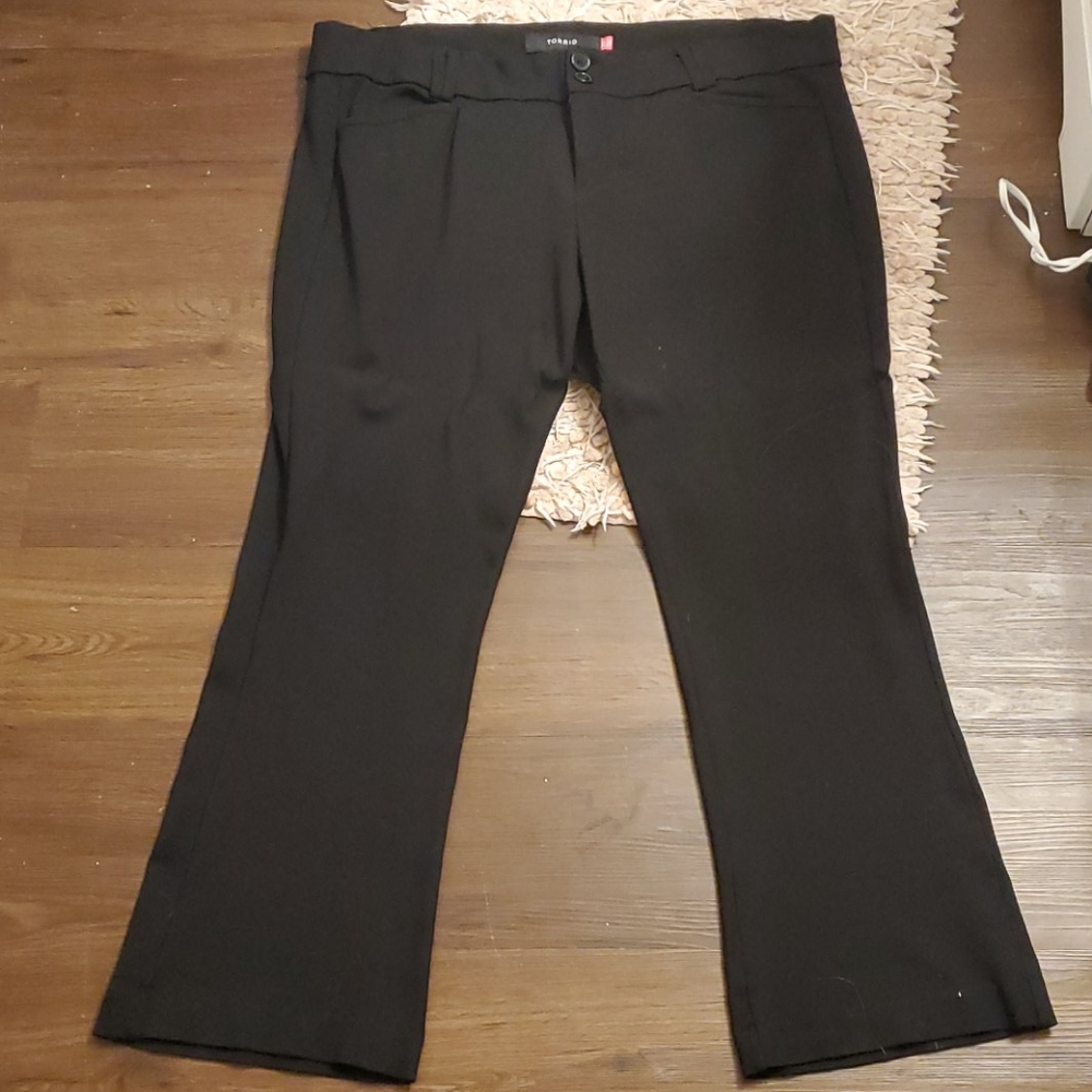Torrid black trousers. Stretchy wide leg